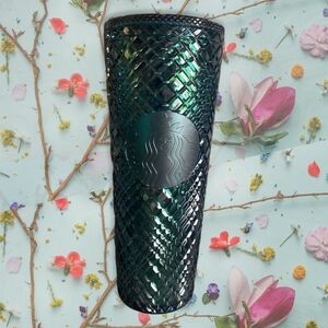 STARBUCKS Limited Edition Emerald Sea Themed Diamond Textured Venti Tumbler